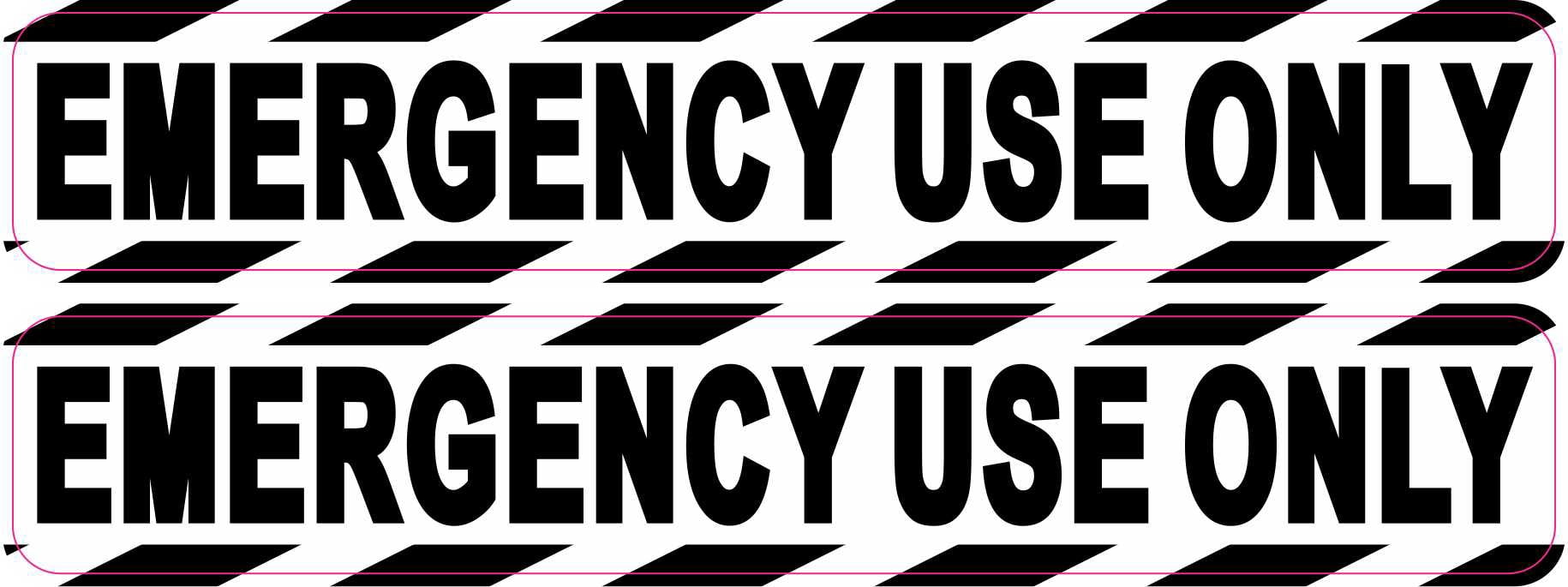 StickerTalk Emergency Use Only Stickers, 6 inches x 1 inches - Walmart.com