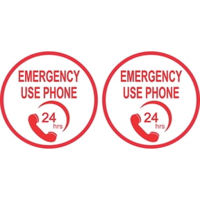 StickerTalk Emergency Use Phone Stickers, 3 inches x 3 inches