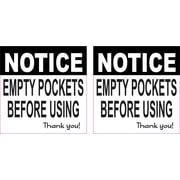 StickerTalk Empty Pockets Before Using Vinyl Stickers, 1 sheet of 2 stickers, 2.5 inches x 2.5 inches each
