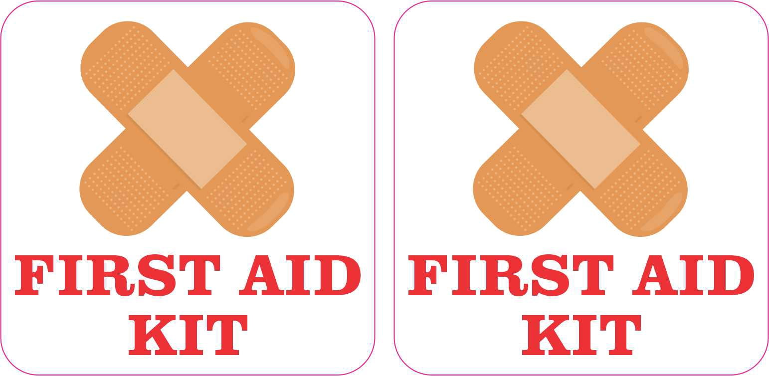 StickerTalk First Aid Kit Vinyl Stickers, 1 sheet of 2 stickers, 2.5 ...