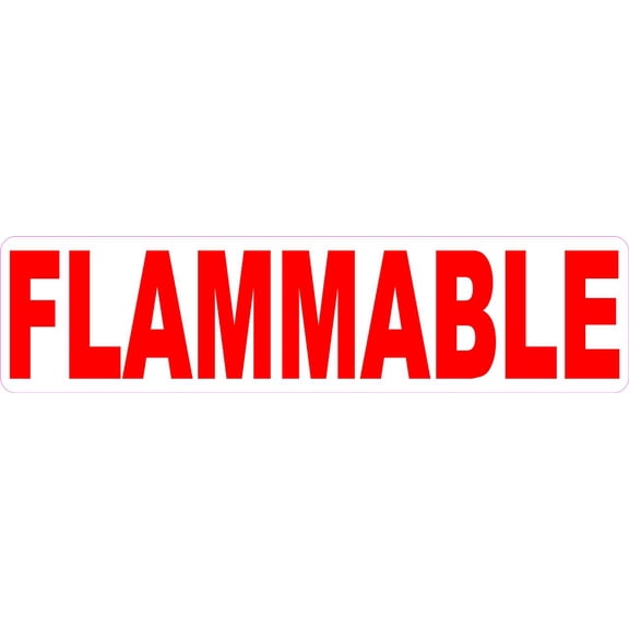 StickerTalk Flammable Vinyl Sticker with 3.25 inch Letters, 16 i