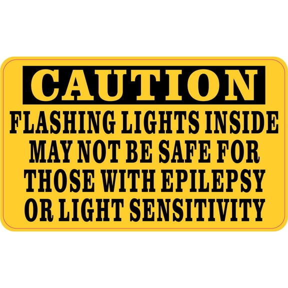 StickerTalk Flashing Lights Inside Vinyl Sticker, 5 inches x 3 i
