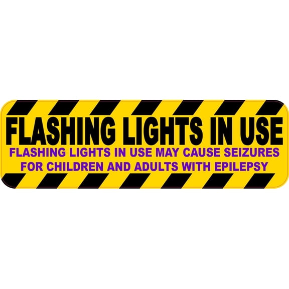 StickerTalk Flashing Lights in Use Magnet, 10 inches x 3 inches