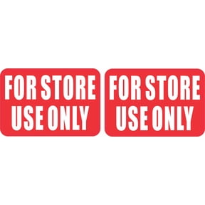 StickerTalk For Store Use Only Vinyl Stickers, 1 sheet of 2 stic