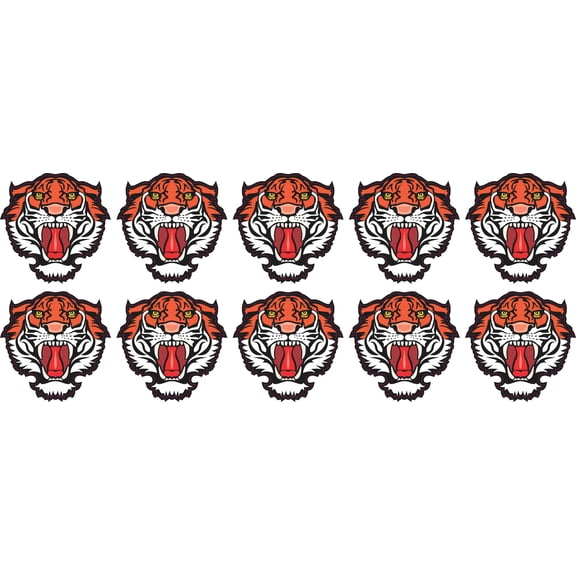 StickerTalk Front-Facing Tiger Mascot Stickers, 1.5 inches x 1.5 inches