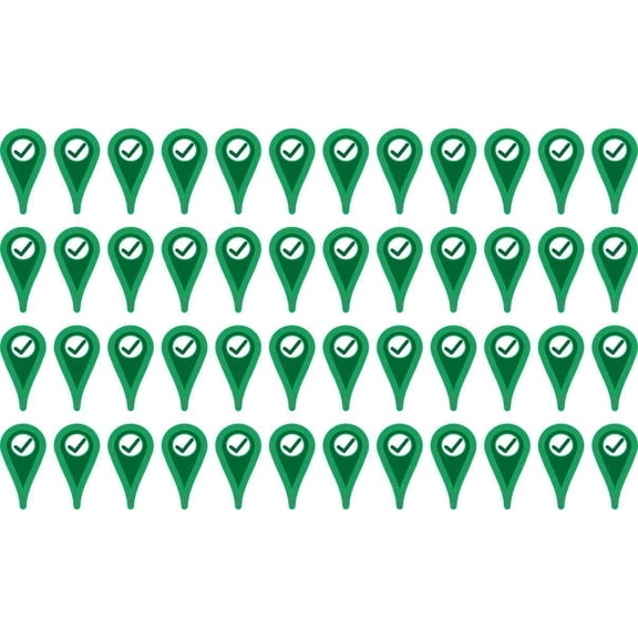 StickerTalk Green Check Mark Map Pointer Stickers, 0.25 inches x 0.5 inches