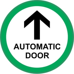 StickerTalk Green Circle Automatic Door Vinyl Sticker, 3 inches x 3 inches