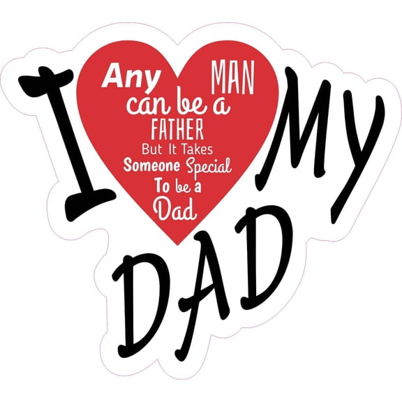 StickerTalk I Heart My Dad Vinyl Sticker, 4.5 inches x 4 inches