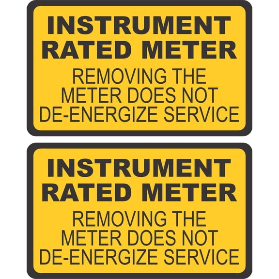 StickerTalk Instrument Rated Meter Sticker, 5 inches by 3 inches