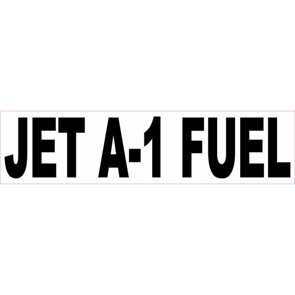 StickerTalk Jet A-1 Fuel Vinyl Sticker, 12 inches x 3 inches