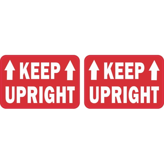 StickerTalk Keep Upright Shipping Vinyl Stickers, 3 inches by 2 inches