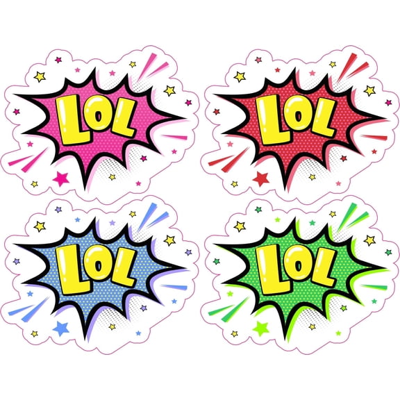 StickerTalk LOL Comic Pop Art Stickers, 2.5 inches by 2 inches
