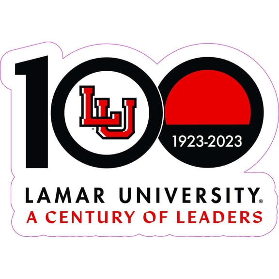StickerTalk Lamar University Centennial Vinyl Sticker, 5 inches