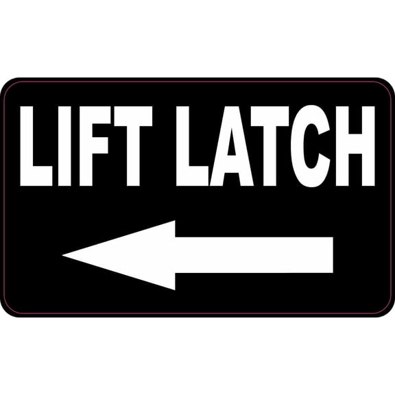 StickerTalk Lift Latch Left Arrow Vinyl Sticker, 5 inches by 3 inches