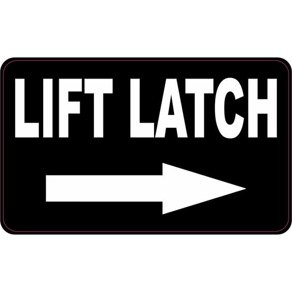 StickerTalk Lift Latch Right Arrow Vinyl Sticker, 5 inches by 3 inches