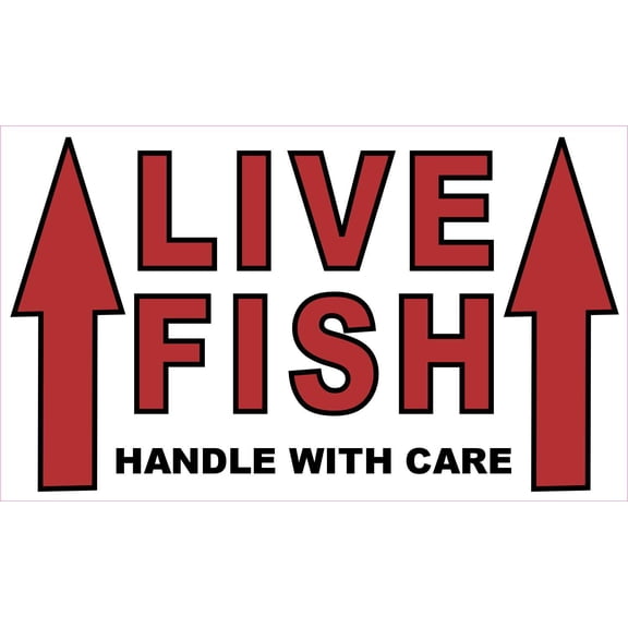 StickerTalk Live Fish Sticker, 5 inches x 3 inches