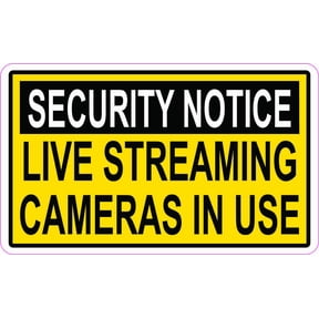 StickerTalk Live Streaming Cameras in Use Magnet, 5 inches x 3 inches