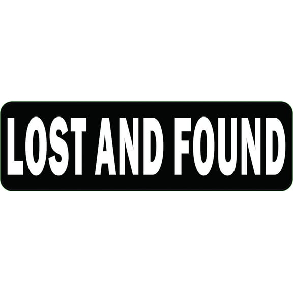 StickerTalk Lost and Found Vinyl Sticker, 10 inches x 3 inches