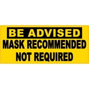 StickerTalk Mask Recommended Vinyl Sticker, 7 inches x 3 inches