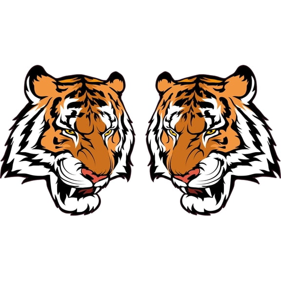 StickerTalk Mirrored Tiger Mascot Stickers, 2.7 inches x 3 inches
