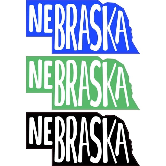 StickerTalk Nebraska Tri-Colored State Vinyl Sticker Sheet, 3 inches x 1.4 inches