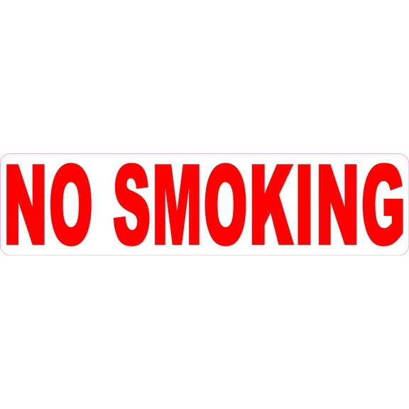StickerTalk No Smoking Vinyl Sticker, 16 inches x 4 inches
