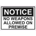 thumbnail image 1 of StickerTalk No Weapons Allowed on Premise Magnet, 5 inches x 3.5 inches, 1 of 2
