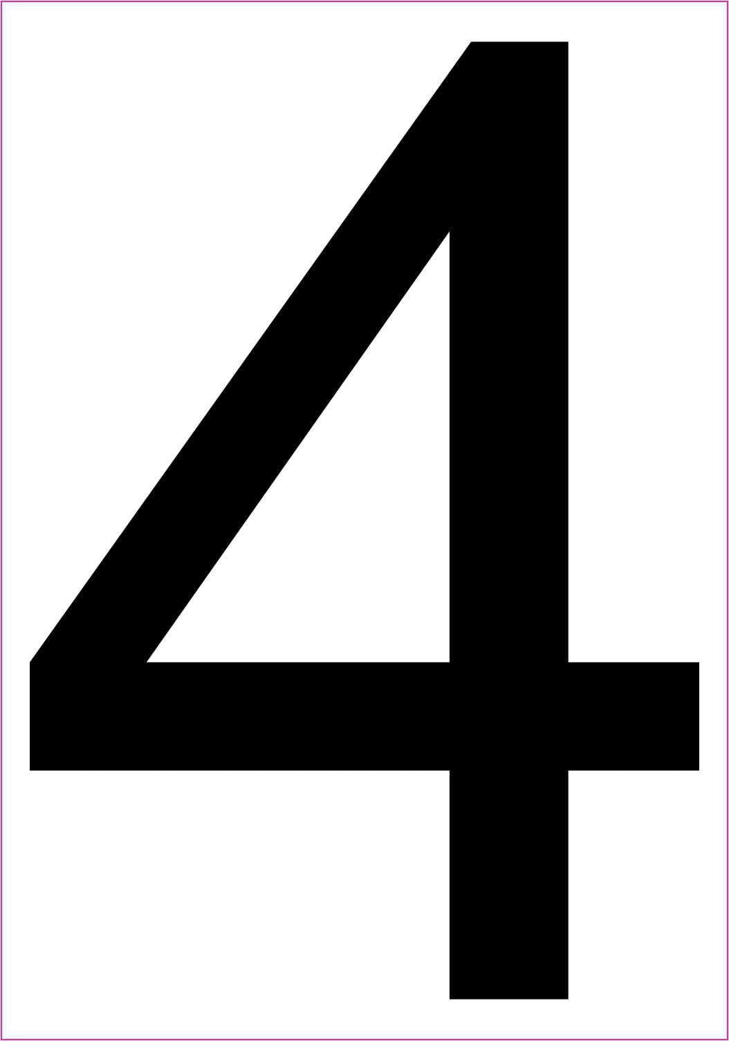 4th Number Sticker StickerTalk Number 4 Vinyl Sticker, 3.5 inches x 5 inches - Walmart.com