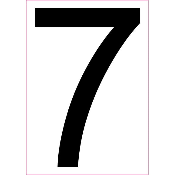 StickerTalk Number 7 Magnet, 3.5 inches x 5 inches