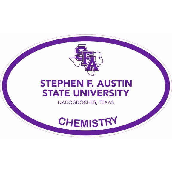 StickerTalk Official Licensed SFA SFASU Chemistry Sticker, 5 inches x 3 inches