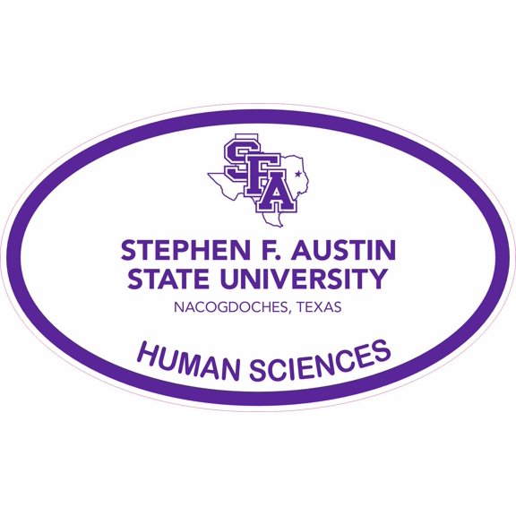 StickerTalk Official SFA Human Sciences Sticker, 5 inches x 3 inches