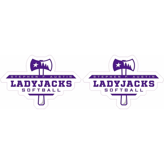 StickerTalk Official SFA Ladyjacks Softball Stickers, 3 inches x 2 inches