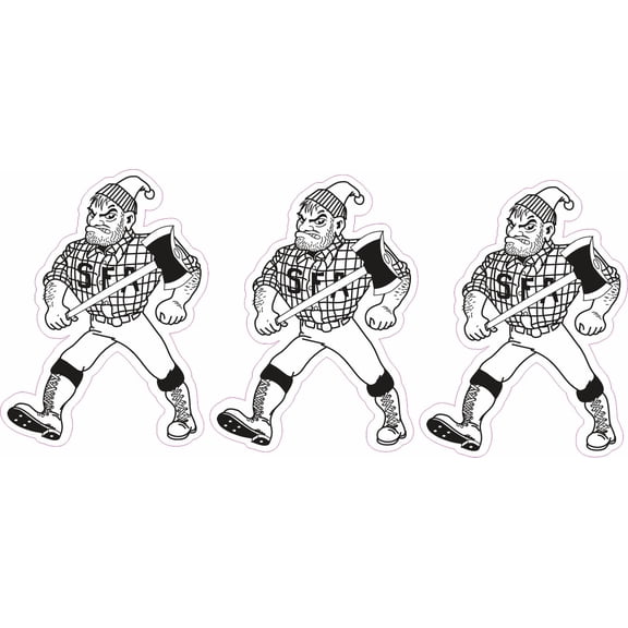 StickerTalk Officially Licensed SFA Lumberjack Stickers, 1.5 inches x 2 inches