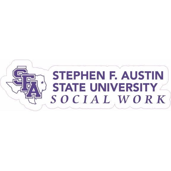 StickerTalk Officially Licensed SFA Social Work Sticker, 5 inches x 1.5 inches