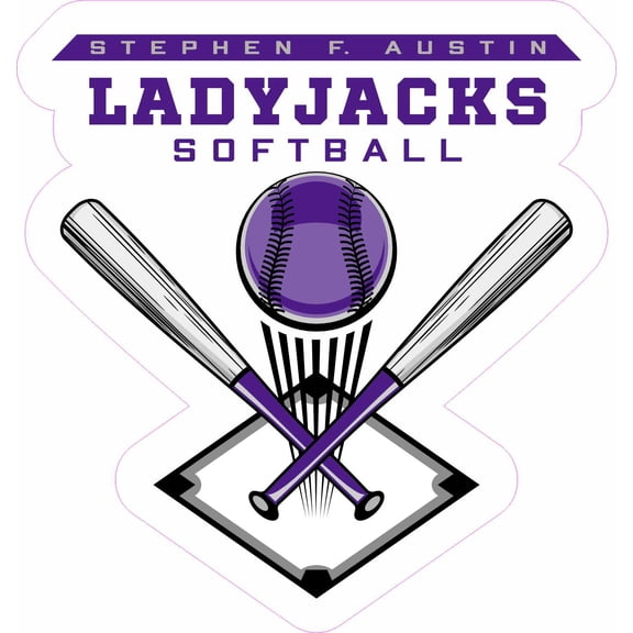 StickerTalk Officially Licensed SFA Softball Sticker, 5 inches x 4.75 inches