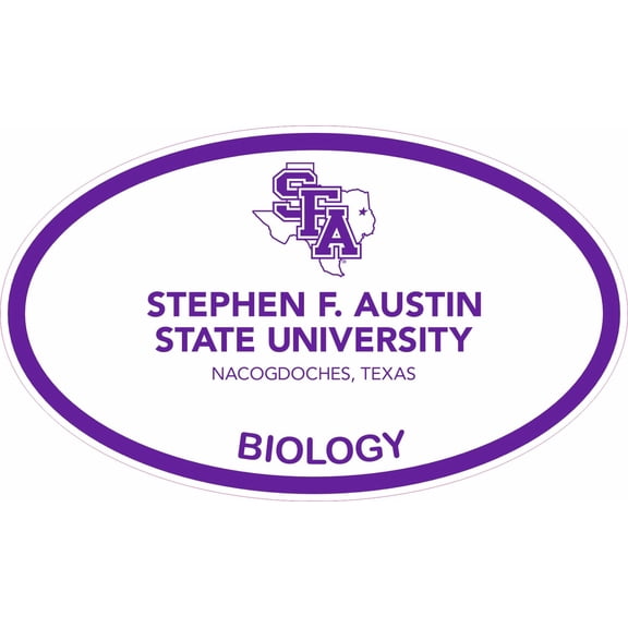StickerTalk Officially Licensed SFASU SFA Biology Sticker, 5 inches x 3 inches