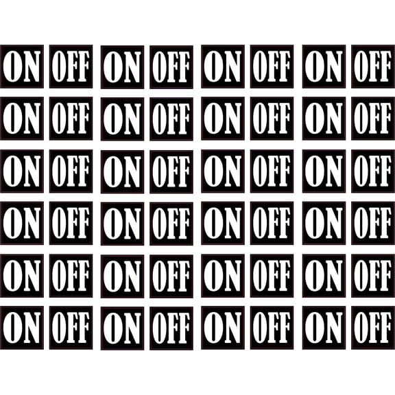StickerTalk On Off Stickers, 0.5 inches x 0.5 inches