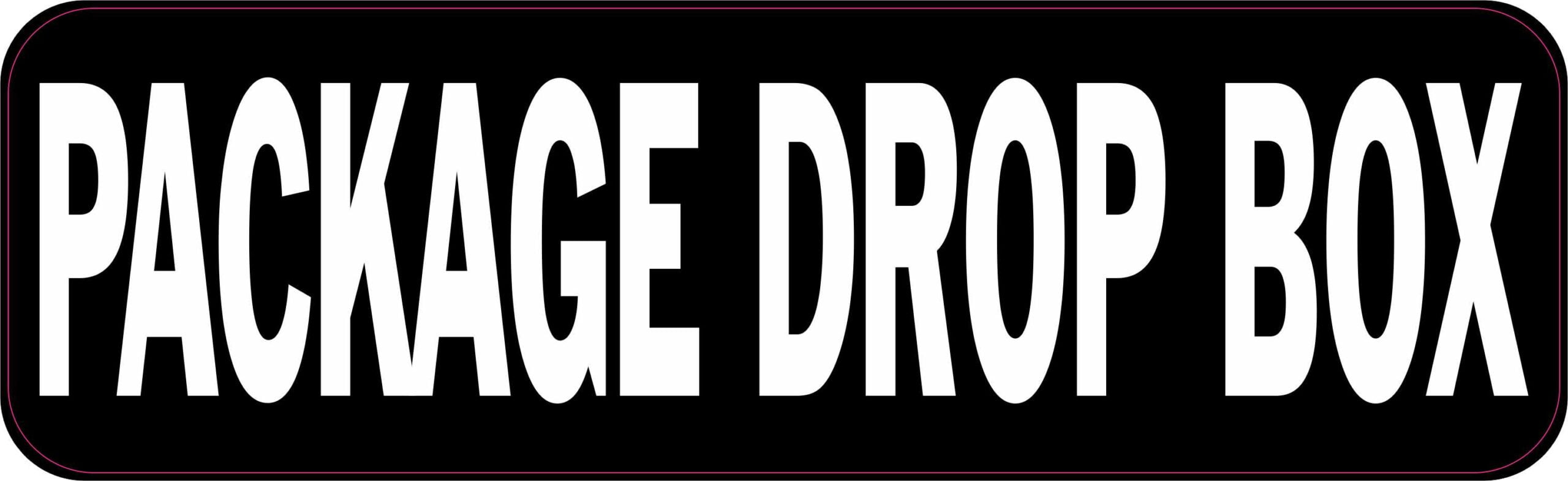 StickerTalk Package Drop Box Permanent Vinyl Sticker, 10 inches x 3 ...