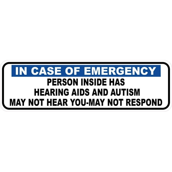 StickerTalk Person Inside Has Hearing Aids and Autism Vinyl Stic
