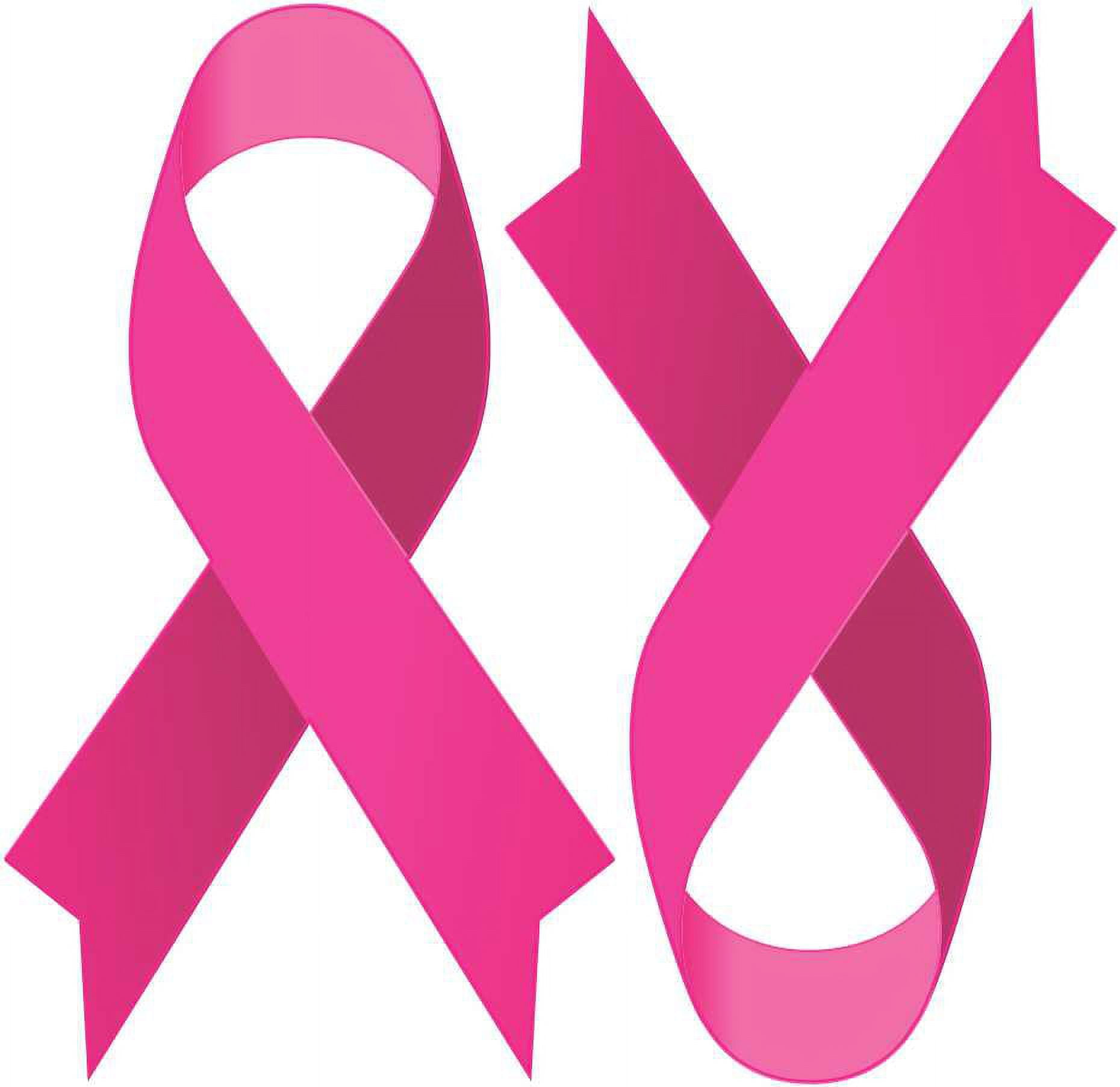 StickerTalk Breast Cancer Ribbon Vinyl Sticker, 3 inches by 5 inches