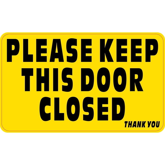 StickerTalk Please Keep This Door Closed Vinyl Sticker, 5 inches x 3 inches