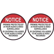 StickerTalk Premise Protected by Surveillance Vinyl Stickers, 1