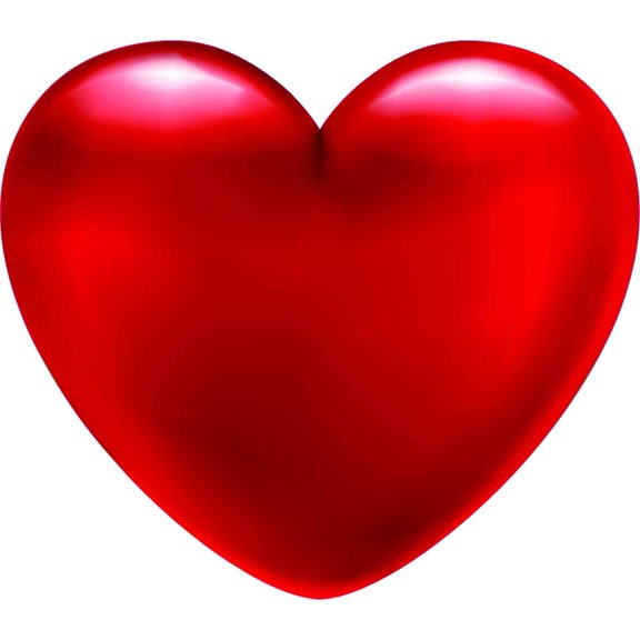 StickerTalk Red 3D Heart Vinyl Sticker, 4 inches x 3.5 inches