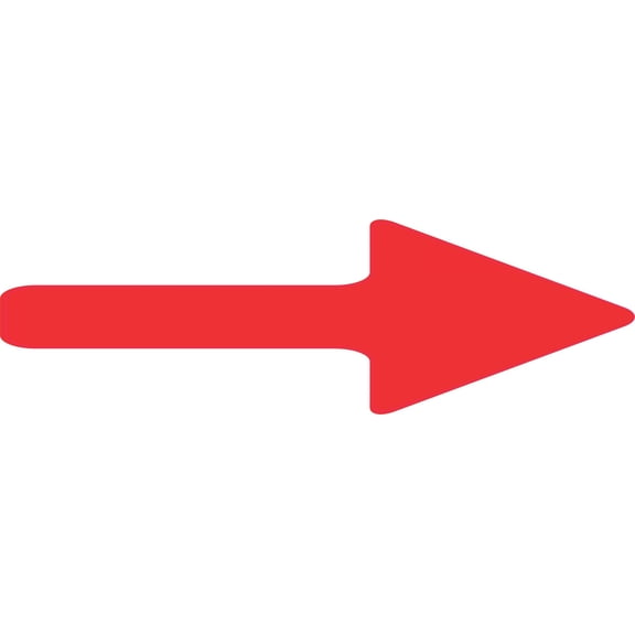 StickerTalk Red Arrow Vinyl Sticker, 10 inches x 3 inches