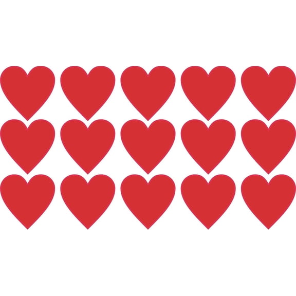 StickerTalk Red Heart Vinyl Sticker Sheet, 1 inches x 1 inches