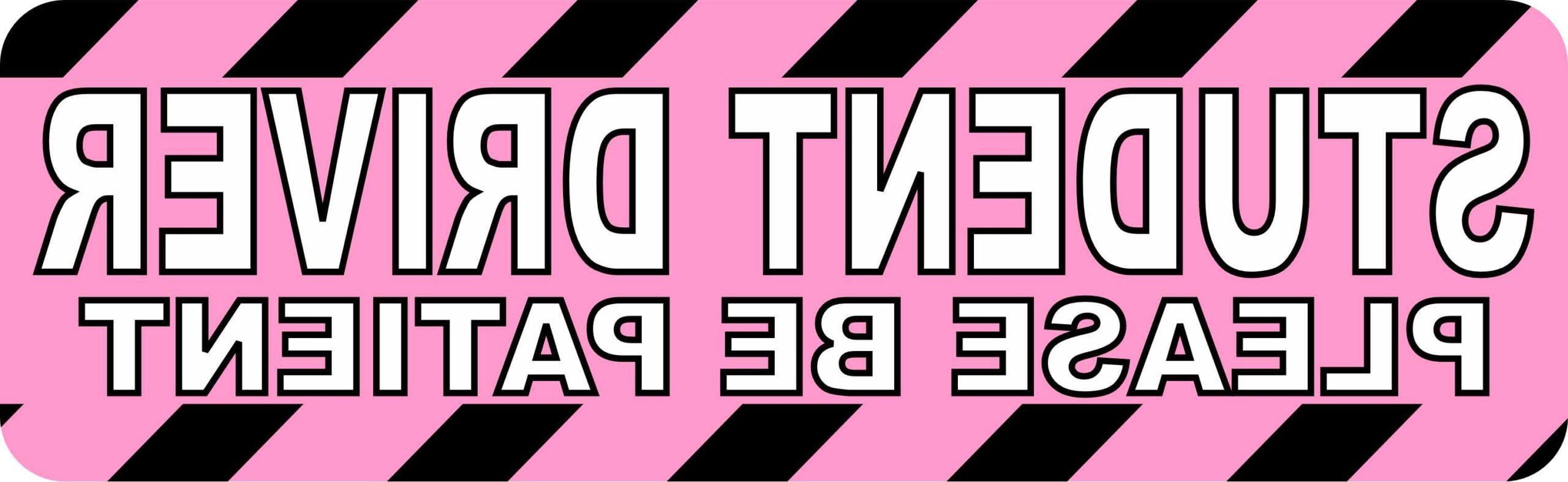 StickerTalk Reverse Please Be Patient Student Driver Vinyl Sticker, 10 ...