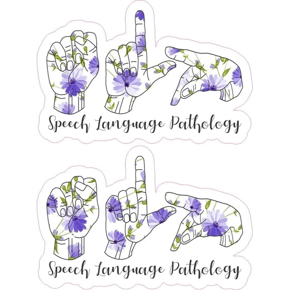 StickerTalk SLP Speech Language Pathology Stickers, 3 inches x 2 inches