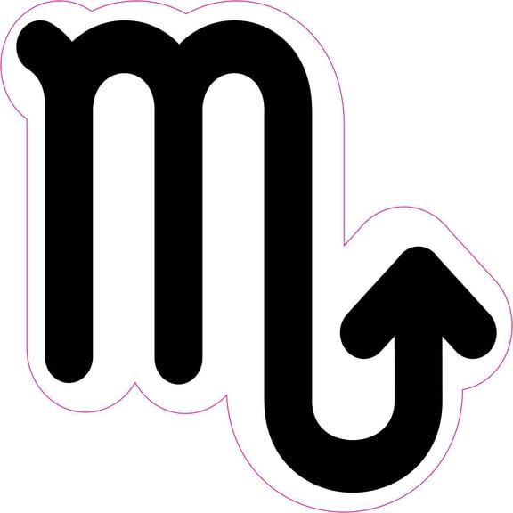 StickerTalk Scorpio Symbol Vinyl Sticker, 4 inches x 4 inches