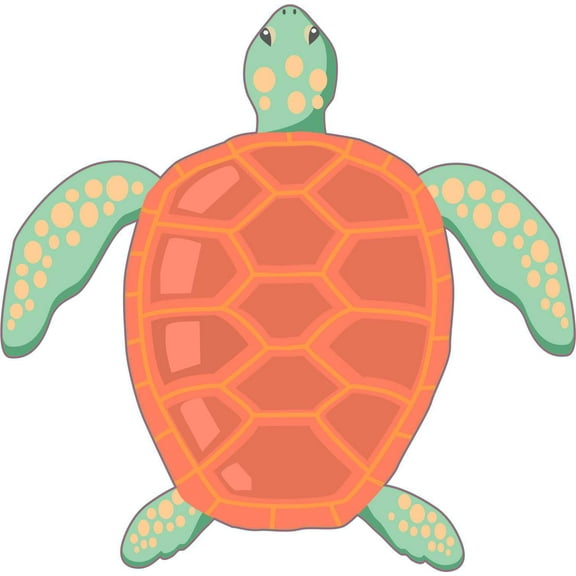 StickerTalk Sea Turtle Vinyl Sticker, 5 inches x 5 inches