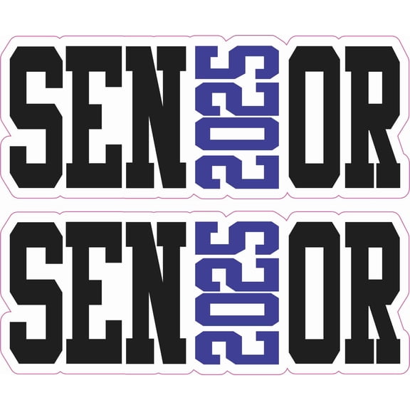 StickerTalk Senior 2025 Stickers, 5 inches x 2 inches